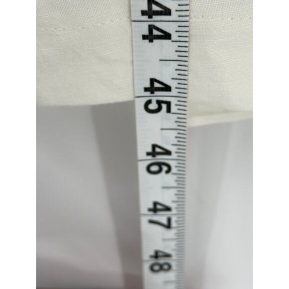 Madewell Button-Waist Wrap Midi Dress Linen Blend White Sleeveless Beach 4 - Picture 9 of 9